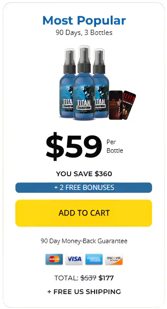 Titan Transform 3 bottles pricing